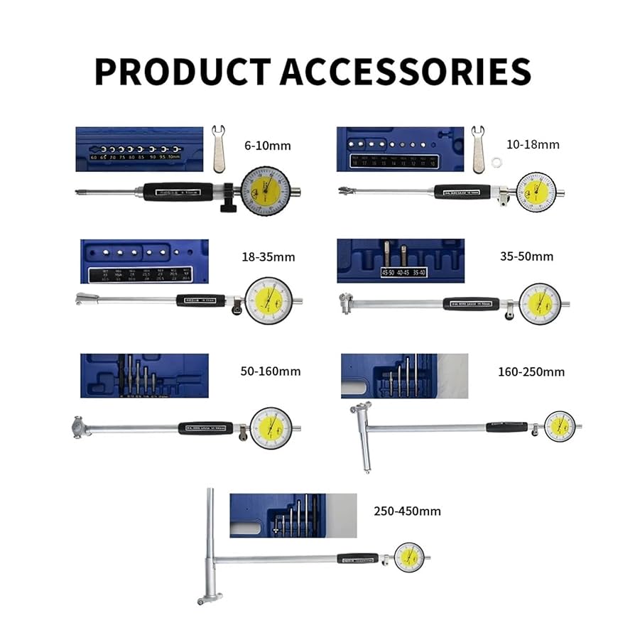 Amazon.co.jp: ボアゲージ 穴径測定器 0.01mm ダイヤル